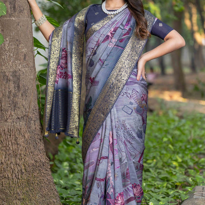 grey-floral-printed-viscose-saree-2