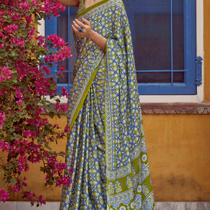 green-blue-floral-ajrakh-printed-satin-saree-with-tassels-7
