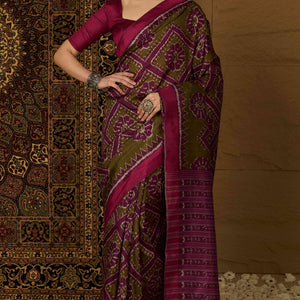 green-purple-floral-printed-bhagalpuri-silk-saree
