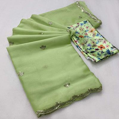 green-floral-sequins-embroidered-chiffon-saree-3