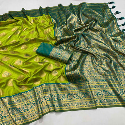 green-butti-work-banarasi-silk-saree