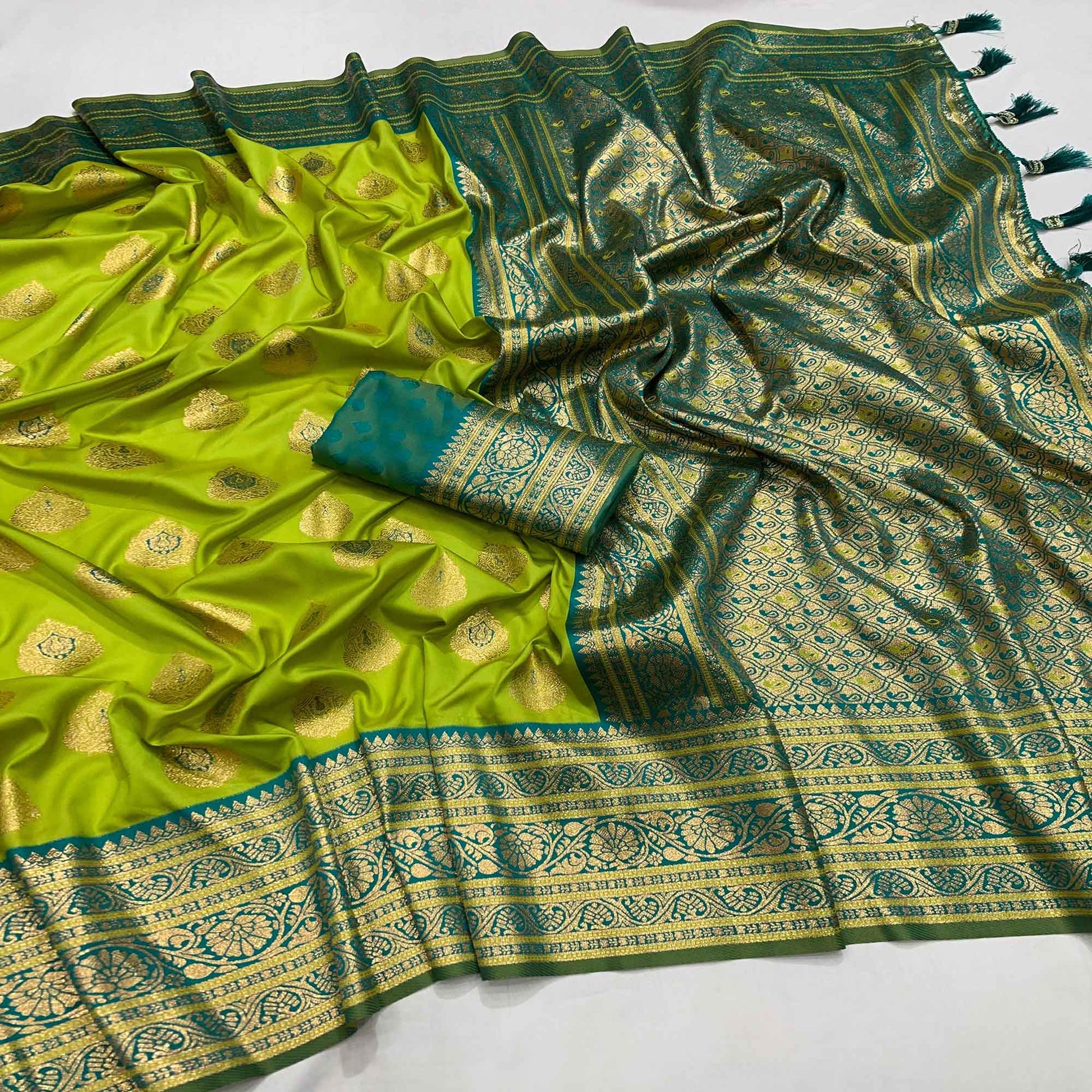 green-butti-work-banarasi-silk-saree