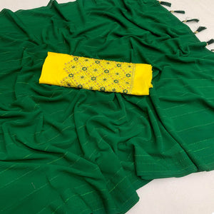 green-zari-woven-georgettte-saree-with-tassels