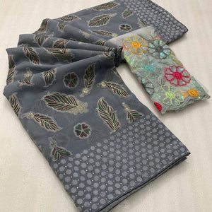 grey-floral-foil-printed-georgette-saree-6