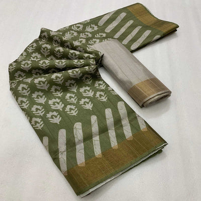 green-floral-digital-printed-tussar-silk-saree-1