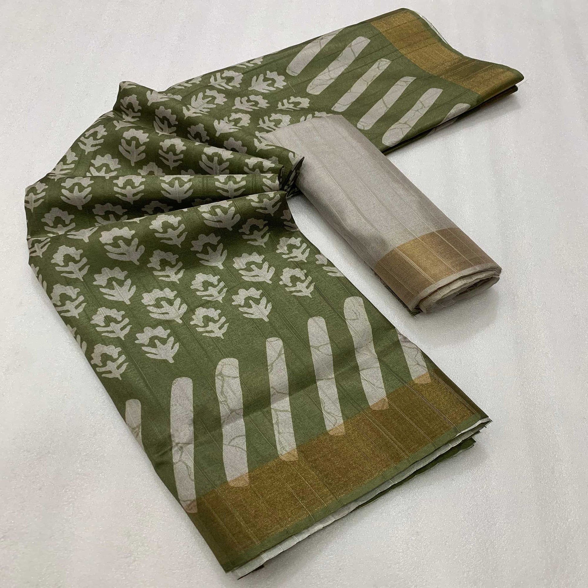 green-floral-digital-printed-tussar-silk-saree-1