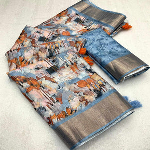 grey-digital-printed-tussar-silk-saree