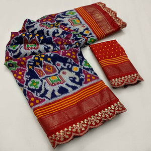 grey-red-ikkat-printed-dola-silk-saree-with-sequins-embroidery-border