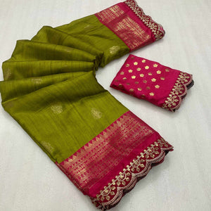 green-pink-foil-printed-dola-silk-saree-with-sequins-embroidered-border
