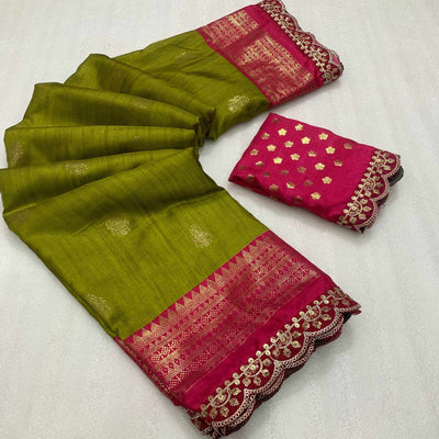 green-pink-foil-printed-dola-silk-saree-with-sequins-embroidered-border