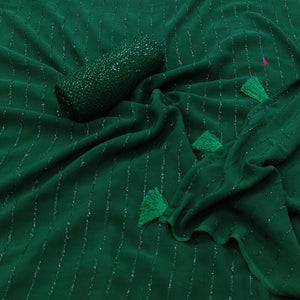 green-woven-chiffon-saree-with-tassels-2