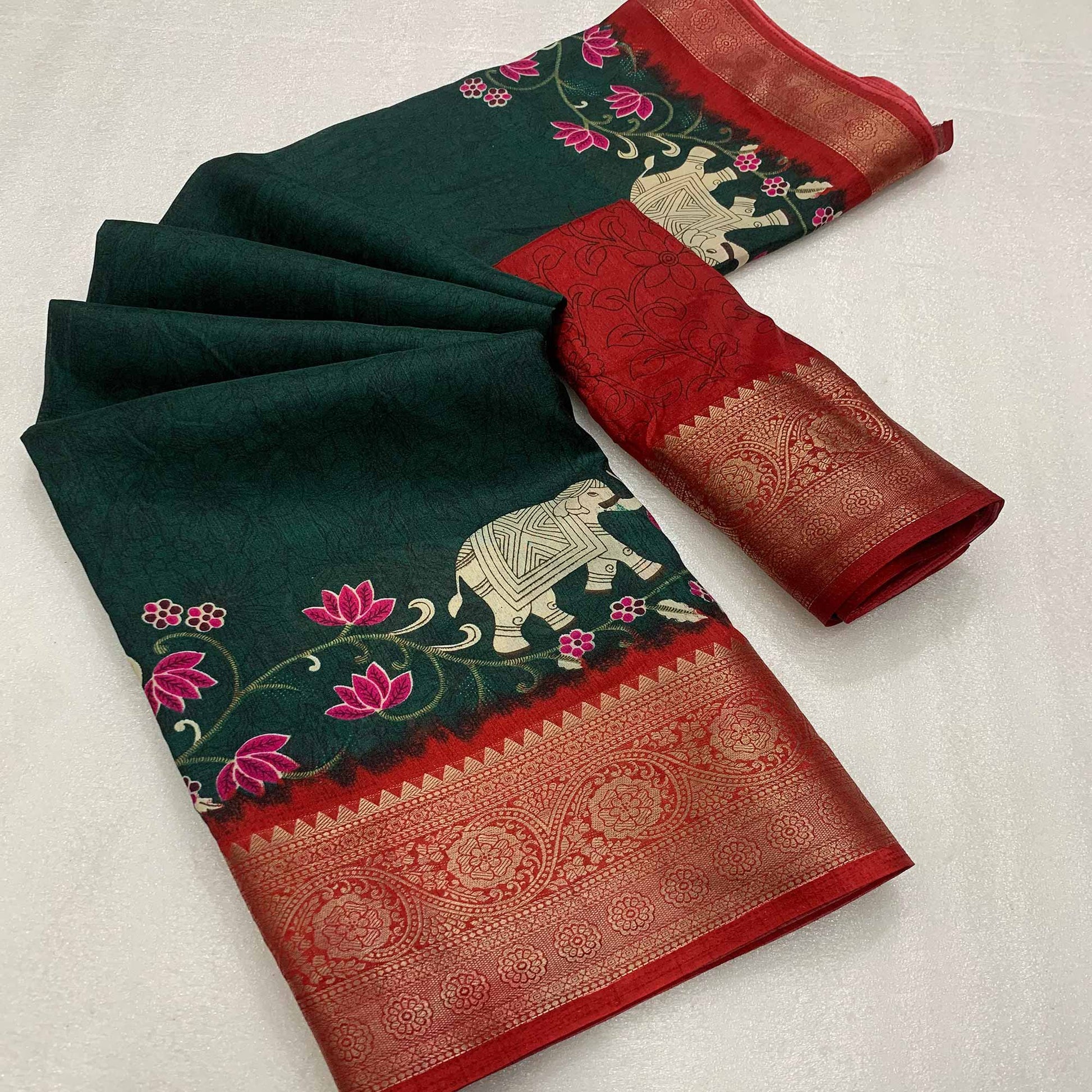 green-printed-dola-silk-saree
