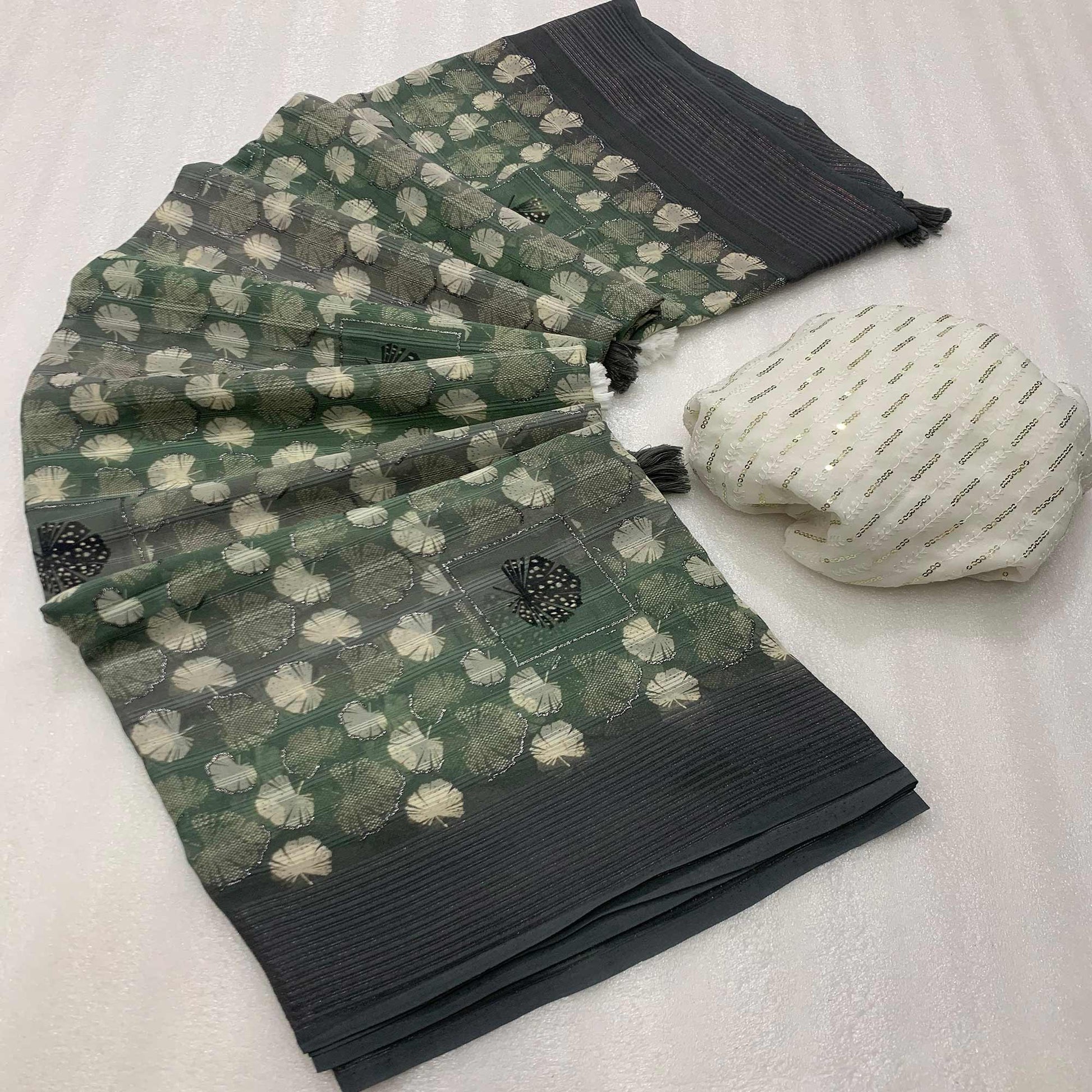grey-floral-foil-printed-georgette-saree-with-tassels-4