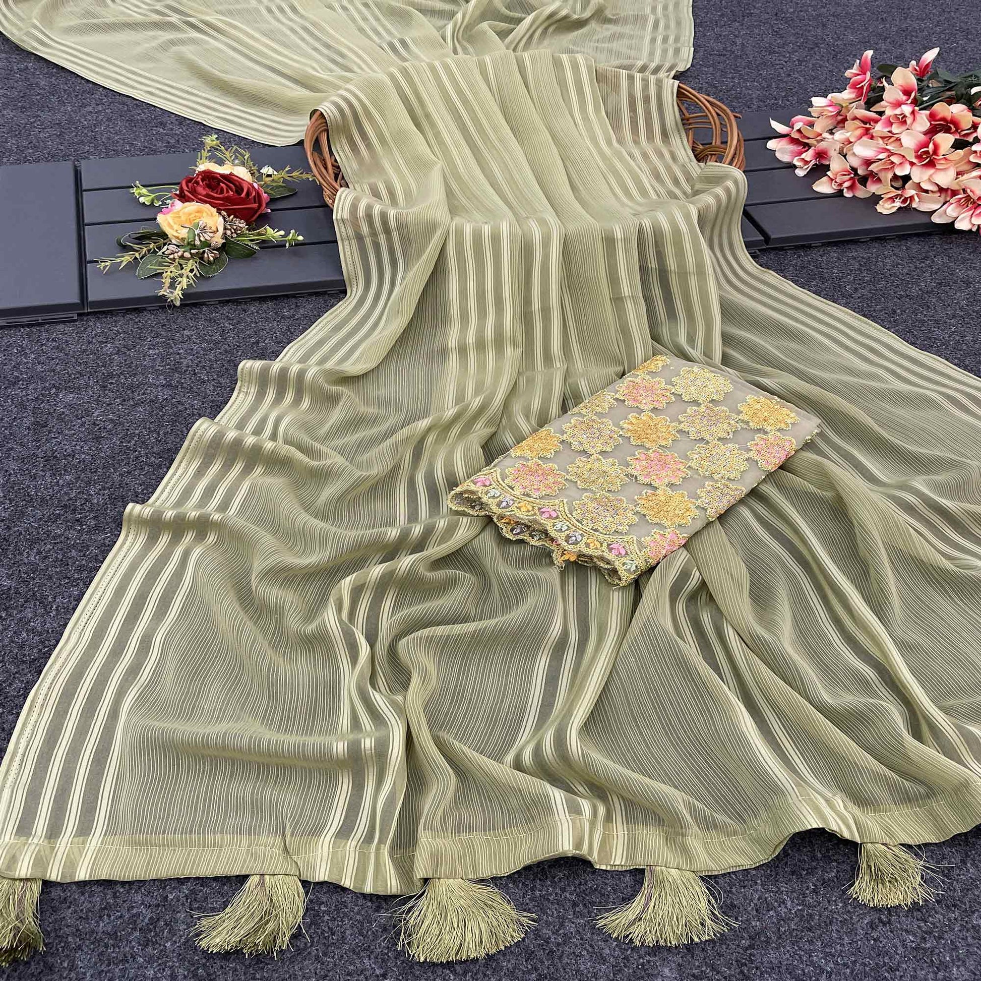 green-zari-striped-woven-georgette-saree