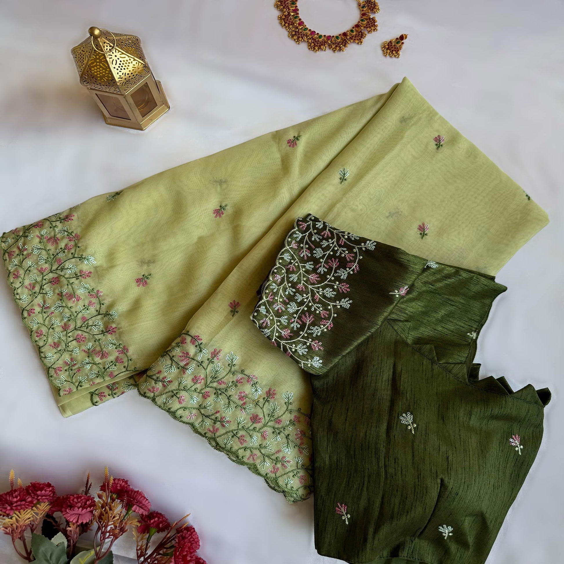 green-floral-embroidered-organza-saree-11