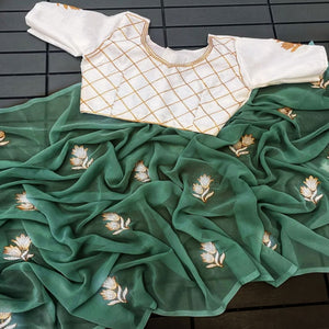 green-floral-embroidered-georgette-saree-2