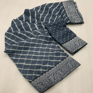grey-leheriya-printed-georgette-saree-with-woven-border