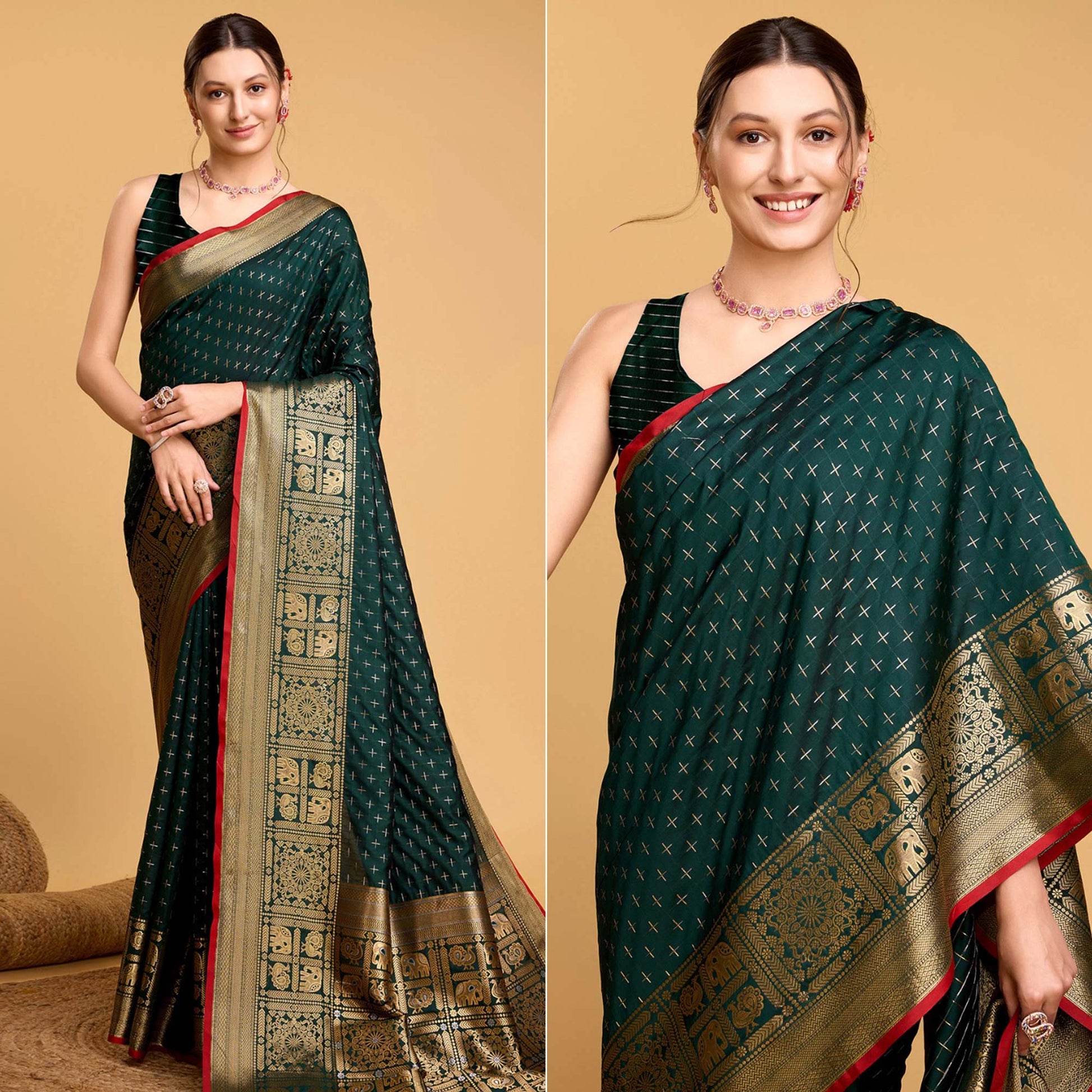 green-woven-pure-silk-saree-with-tassels-3