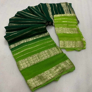 green-striped-zari-woven-viscose-georgette-saree
