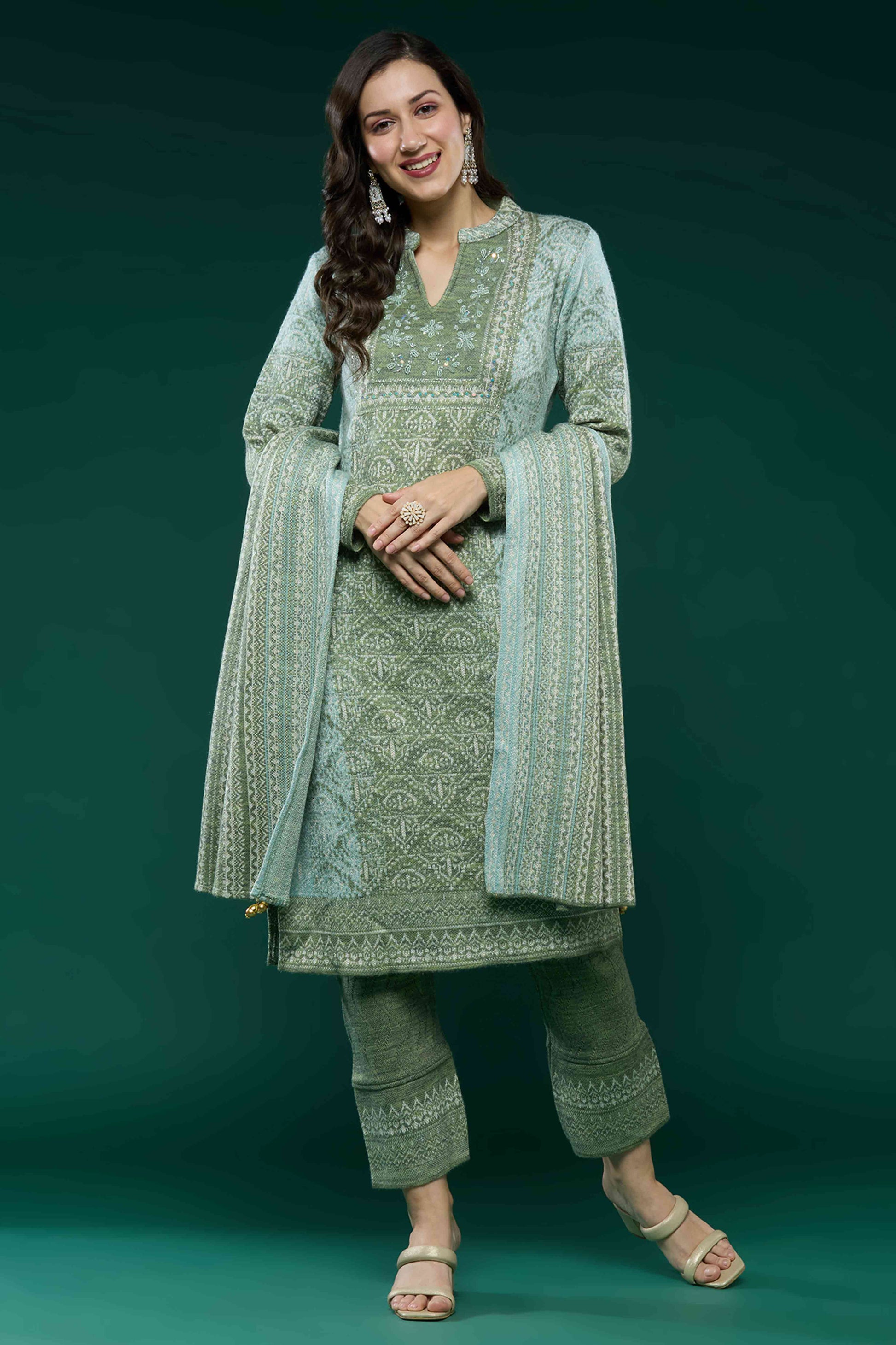 green-embroidered-woolen-straight-salwar-suit-1