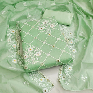 green-floral-embroidered-chanderi-cotton-dress-material