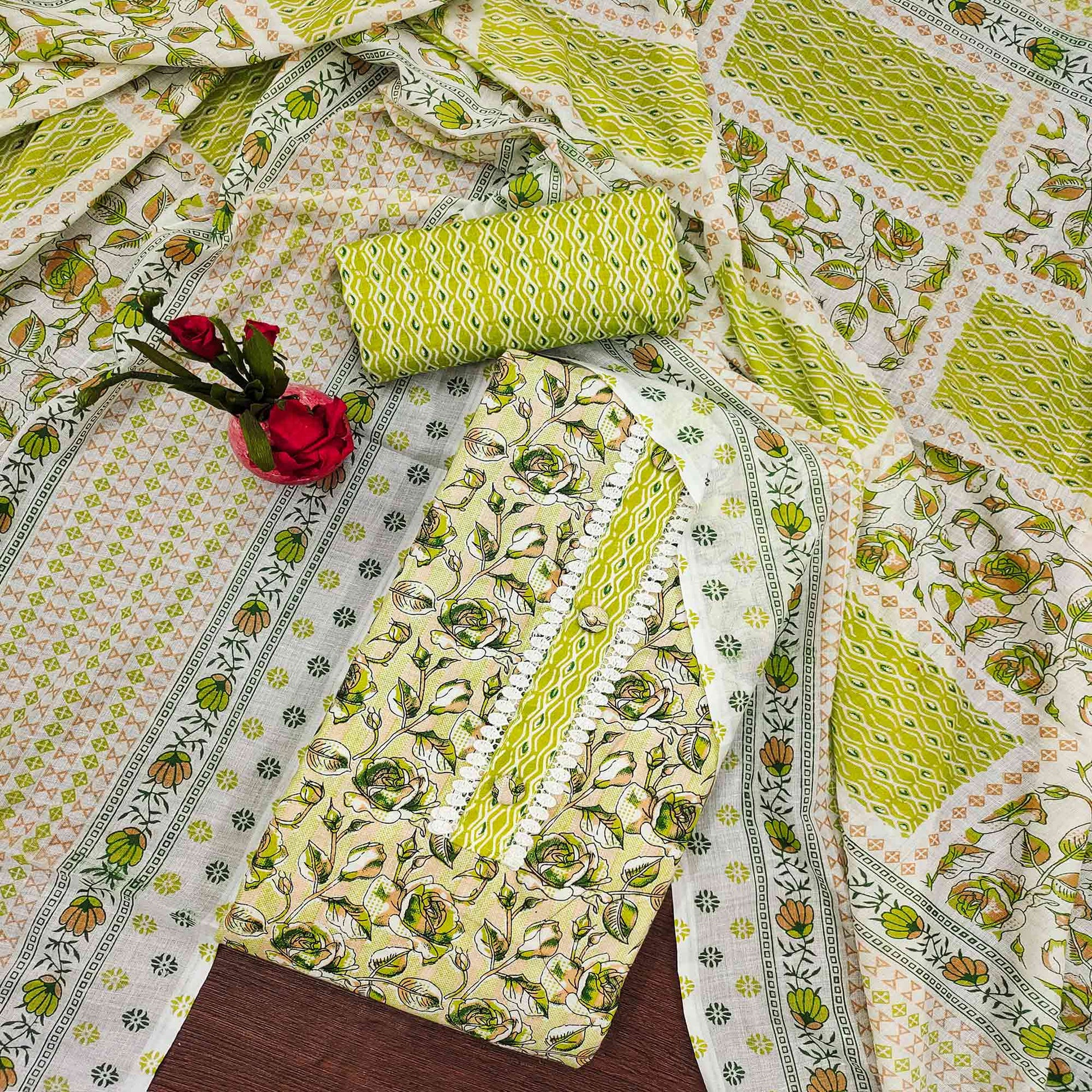 green-floral-printed-cotton-blend-dress-material-3