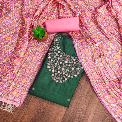green-floral-sequins-embroidered-cotton-blend-dress-material