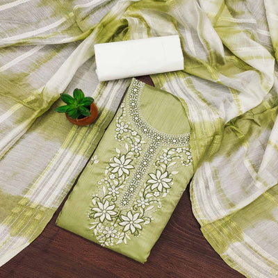 green-floral-sequins-embroidered-cotton-silk-dress-material-8