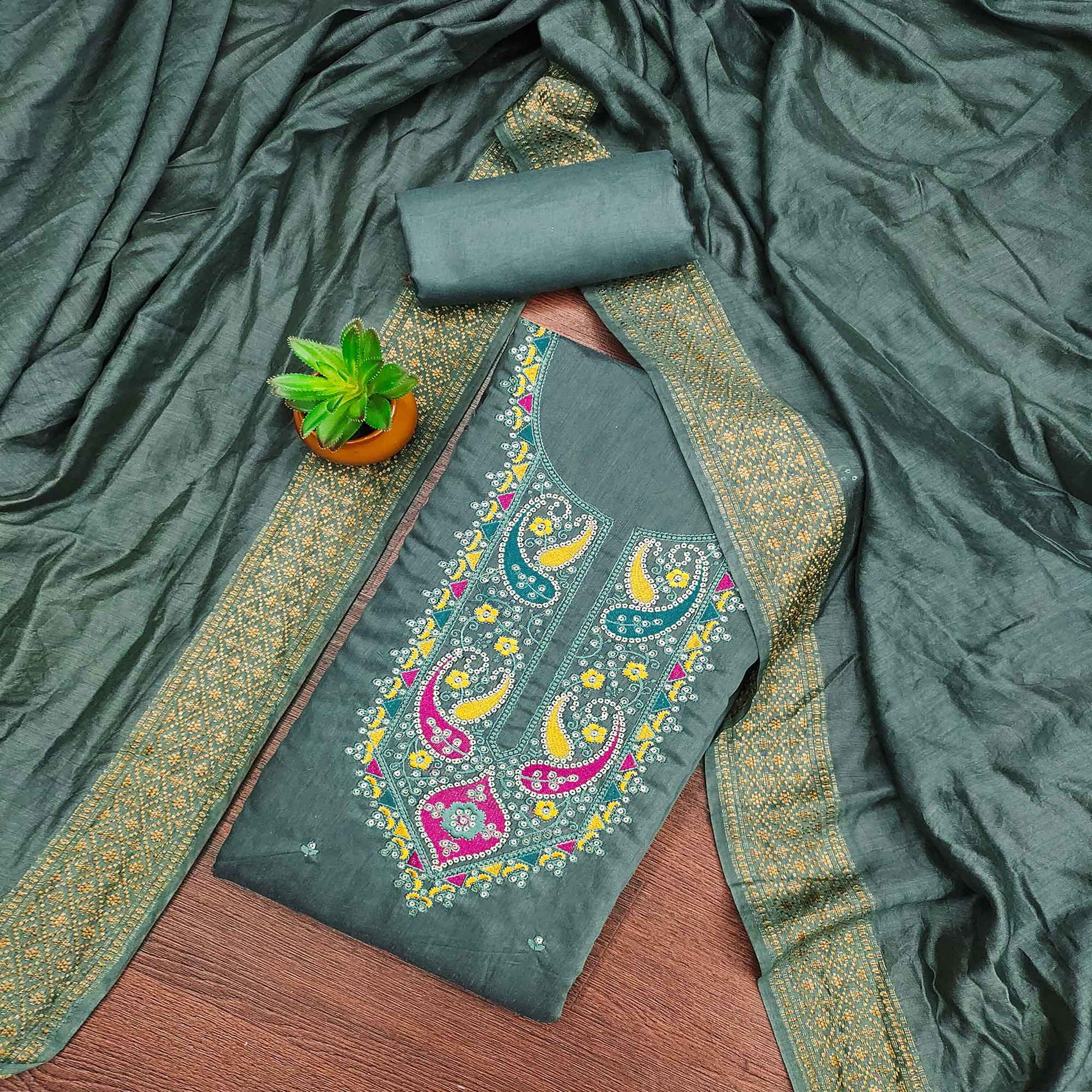 green-floral-sequins-embroidered-cotton-silk-dress-material-29