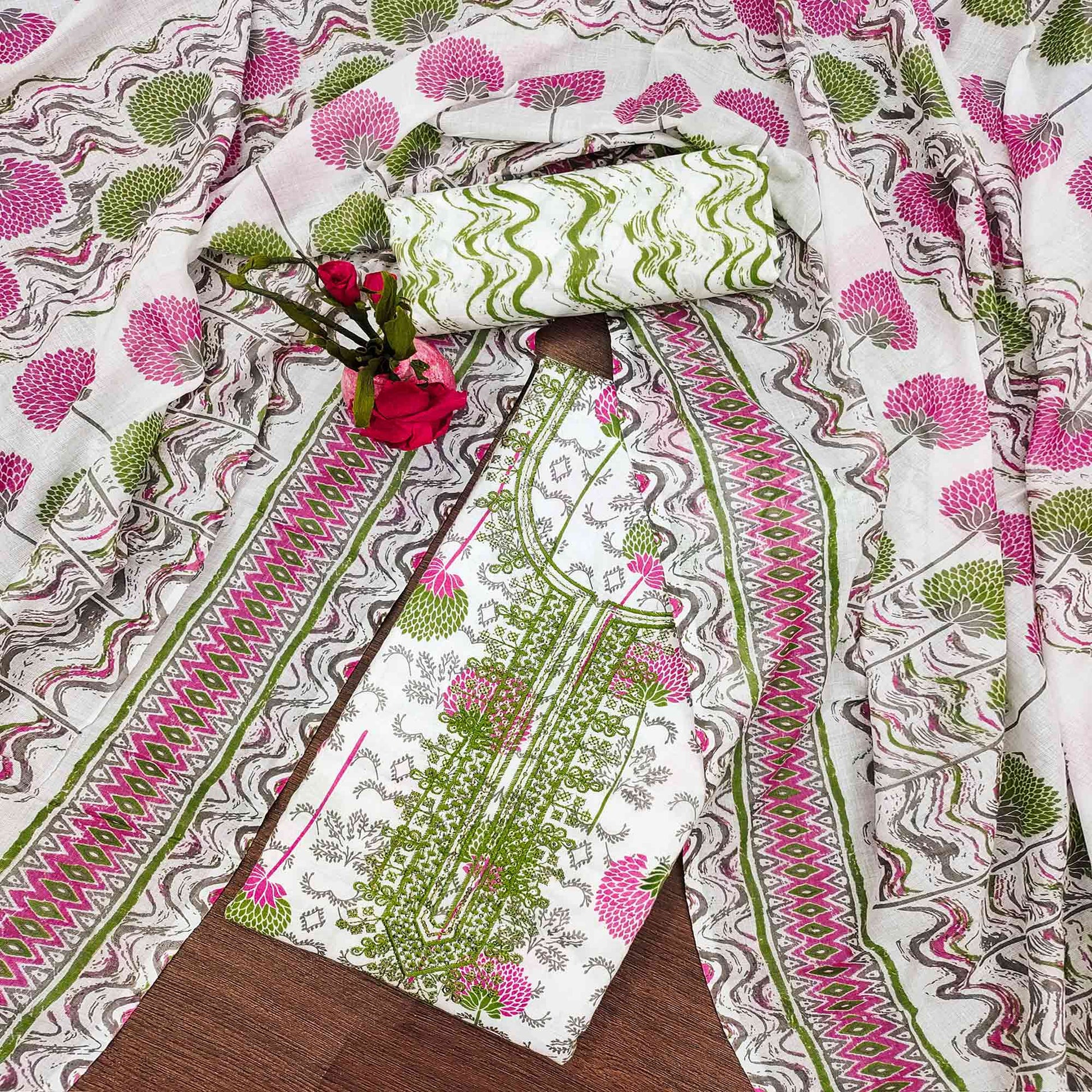 green-pink-floral-printed-with-embroidered-cotton-blend-dress-material