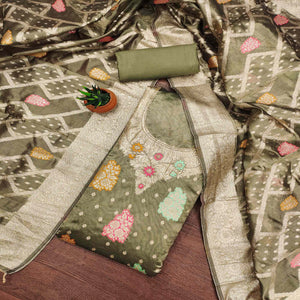 green-floral-woven-jacquard-dress-material-1