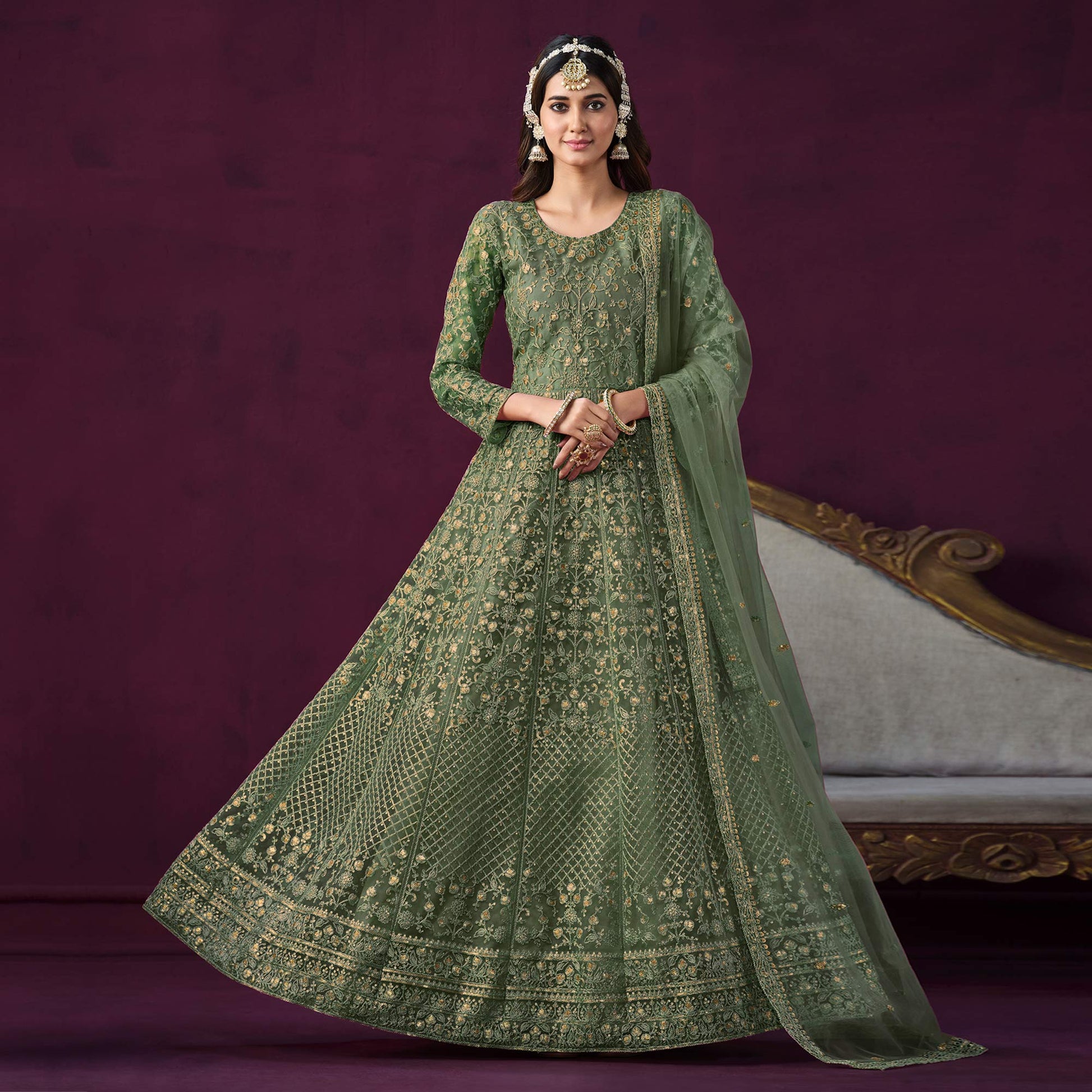 green-floral-embroidered-net-semi-stitched-anarkali-suit-3