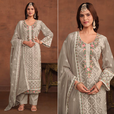 grey-floral-embroidered-organza-semi-stitched-suit-1