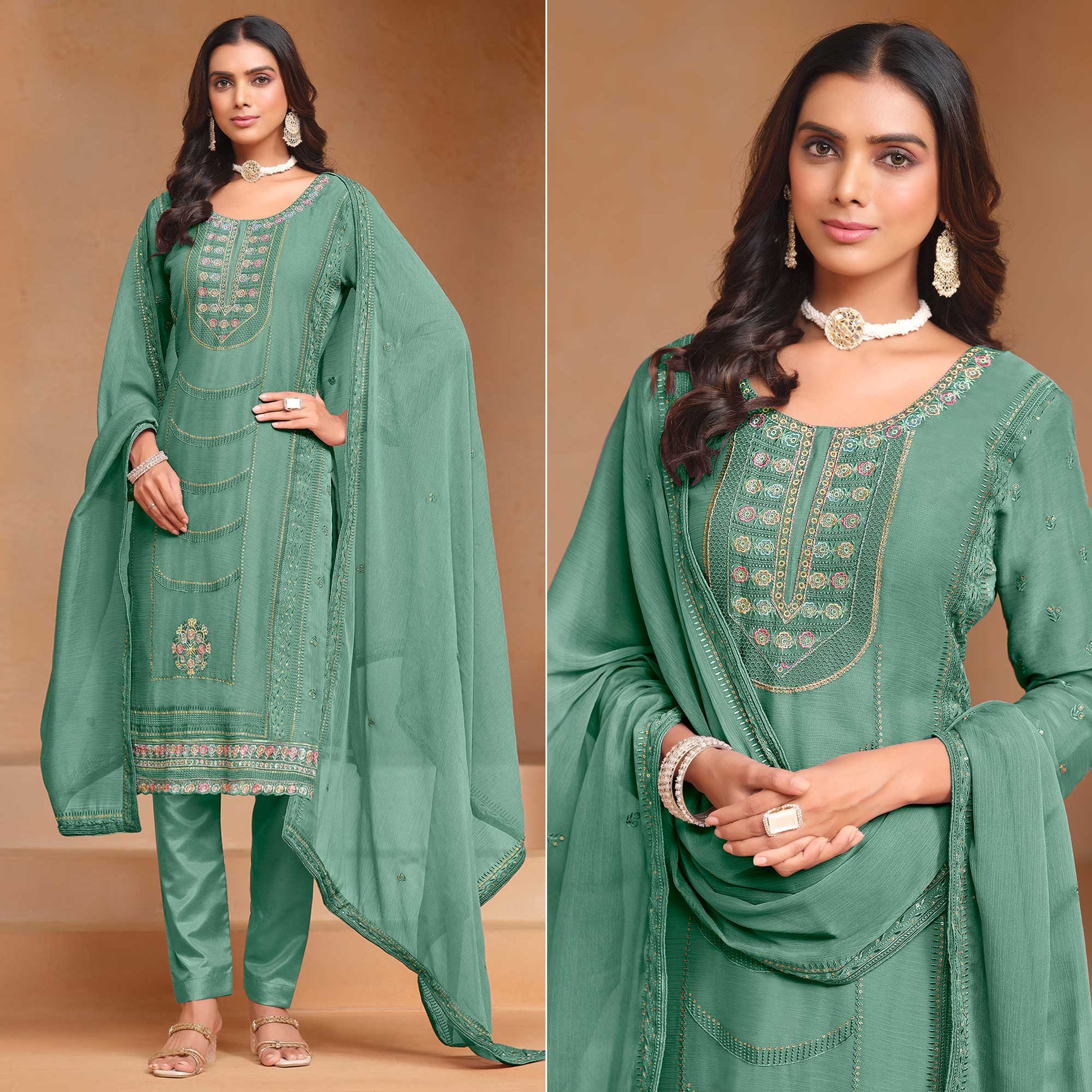 green-floral-embroidered-organza-semi-stitched-salwar-suit-4