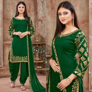 green-floral-embroidered-art-silk-patiala-suit