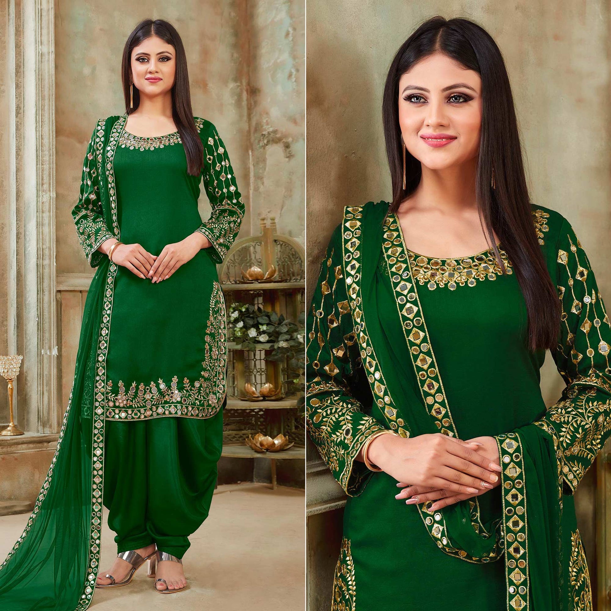 green-floral-embroidered-art-silk-patiala-suit-1