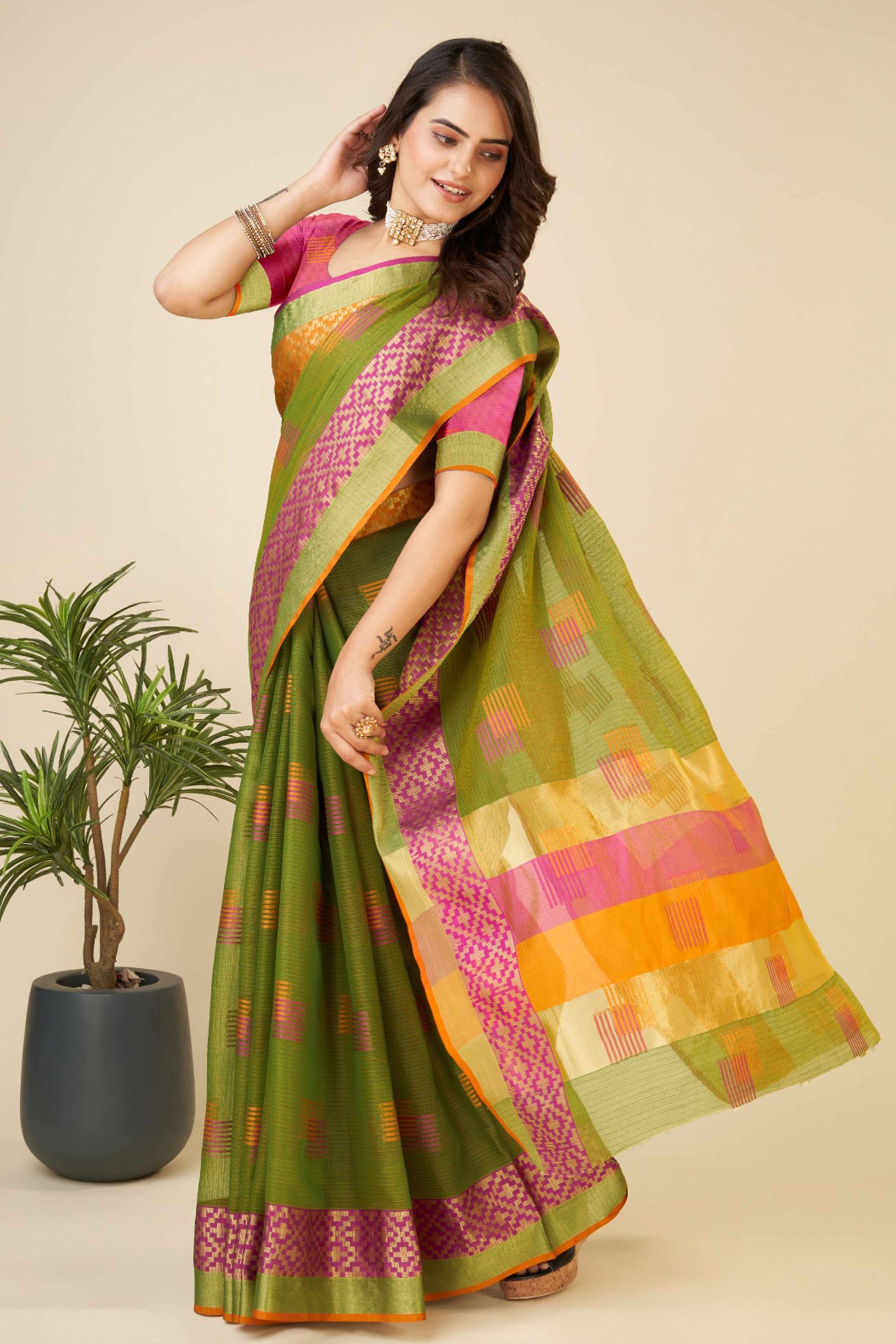 green-zari-weaving-cotton-blend-saree-40