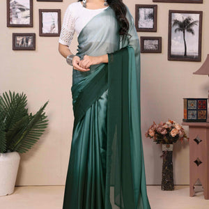 green-solid-satin-ready-to-wear-ombre-saree