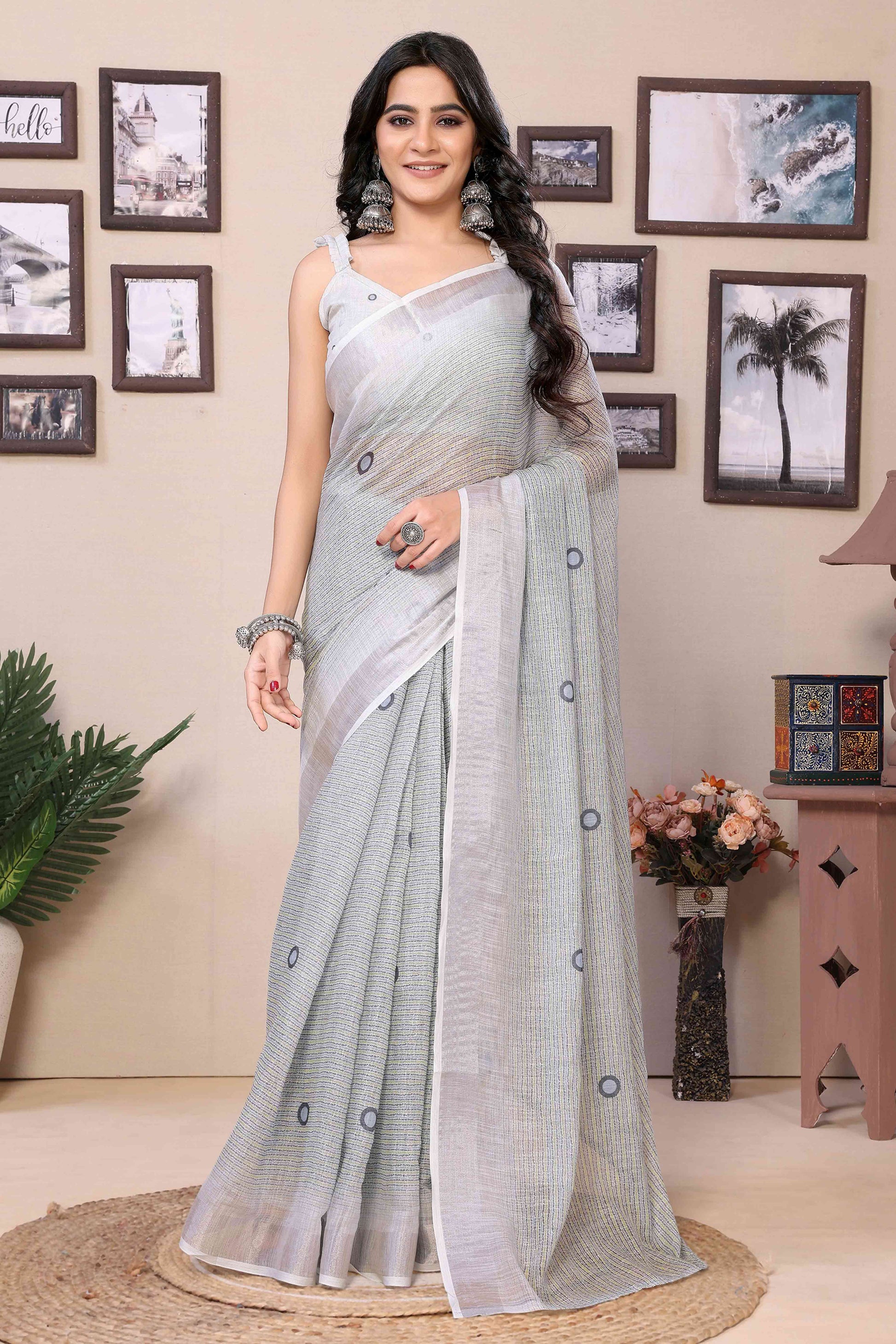 grey-geometric-digital-printed-cotton-blend-ready-to-wear-saree