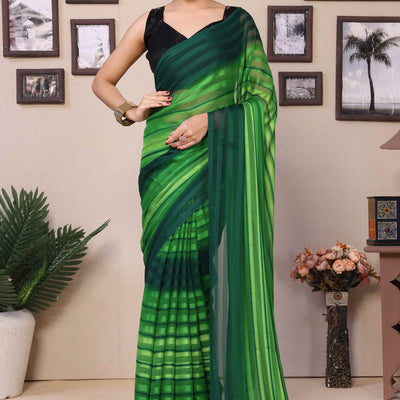green-striped-printed-georgette-satin-patta-ready-to-wear-saree-5