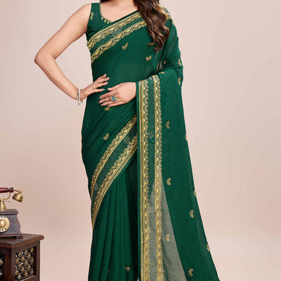 green-floral-embroidered-vichitra-silk-saree-6