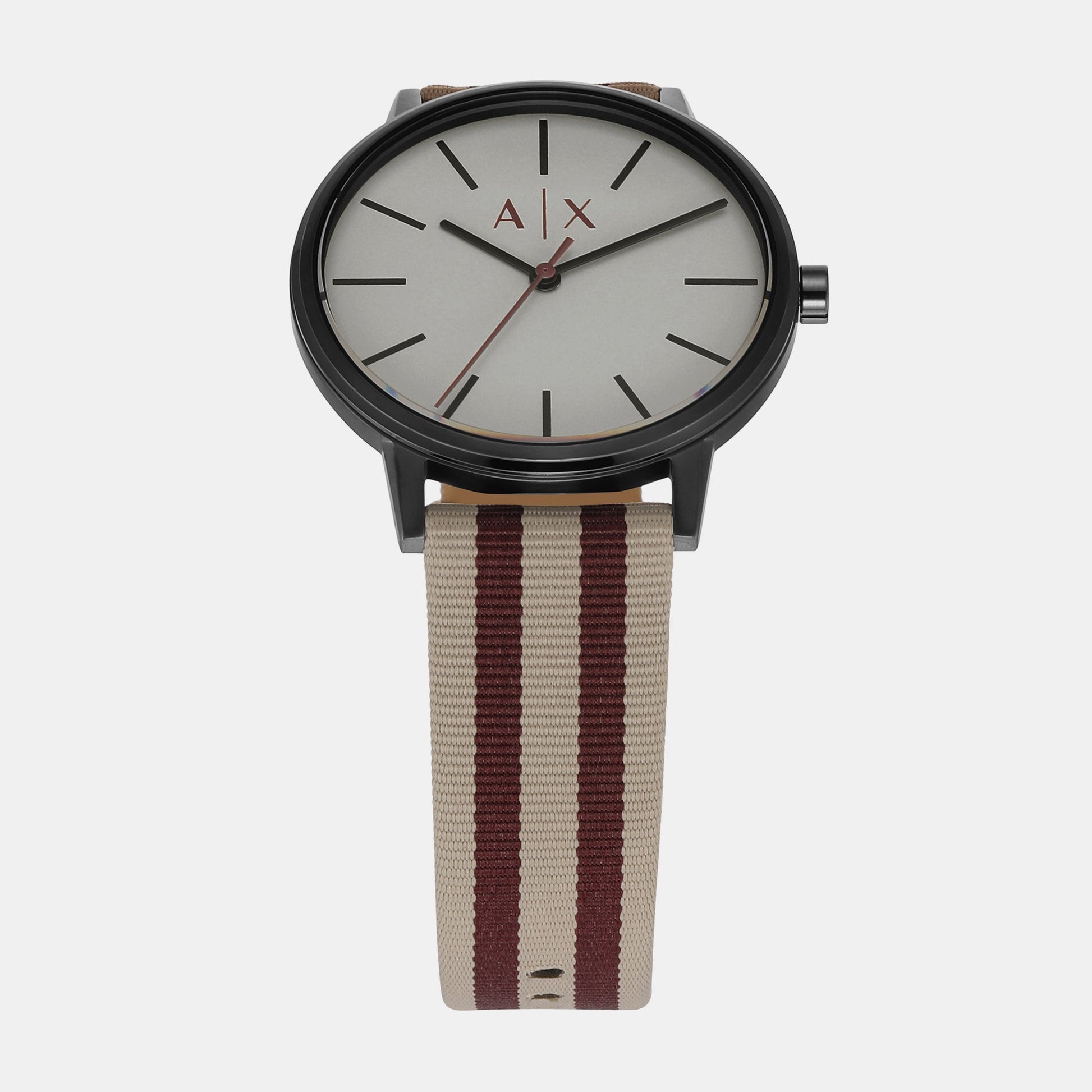 Cayde Men Quartz White Dial Analog Fabric Watch AX2759
