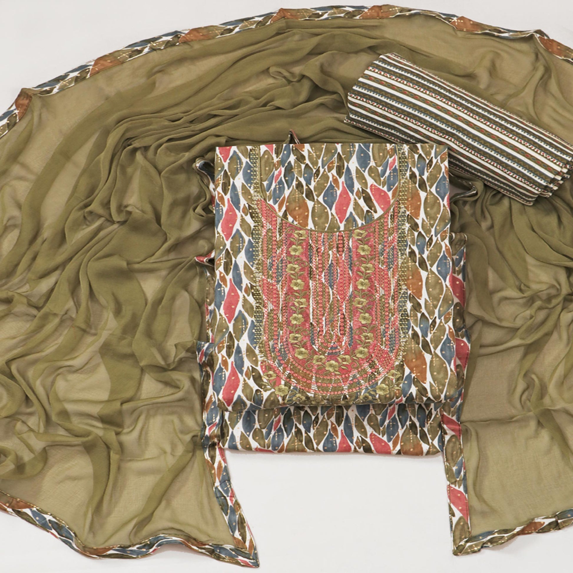 green-foil-printed-with-embroidery-pure-cotton-dress-material