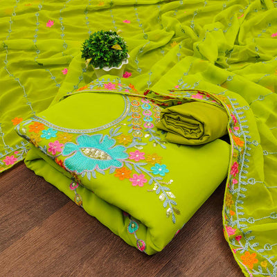 green-floral-sequins-embroidered-georgette-dress-material-2