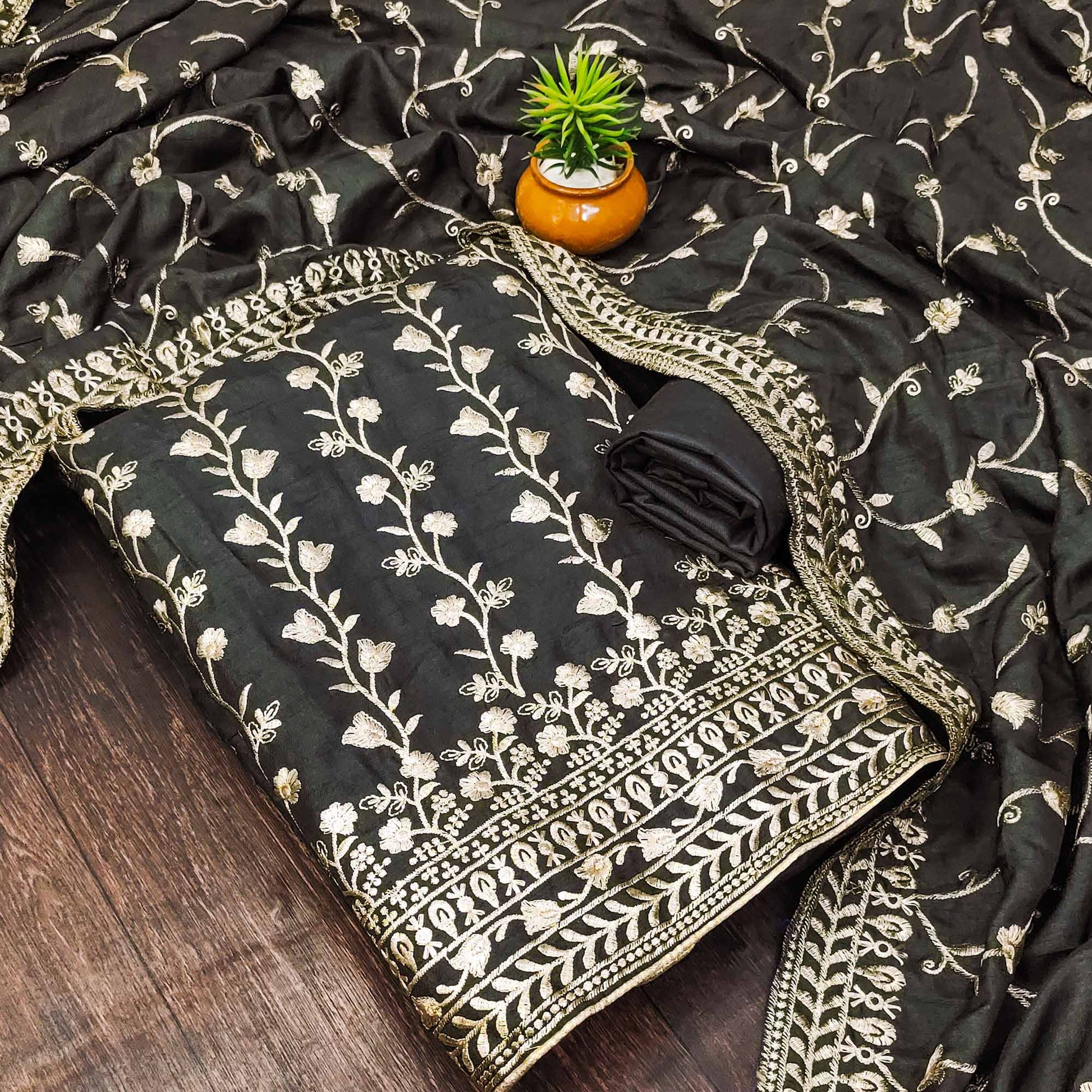 grey-floral-embroidered-vichitra-silk-dress-material-1
