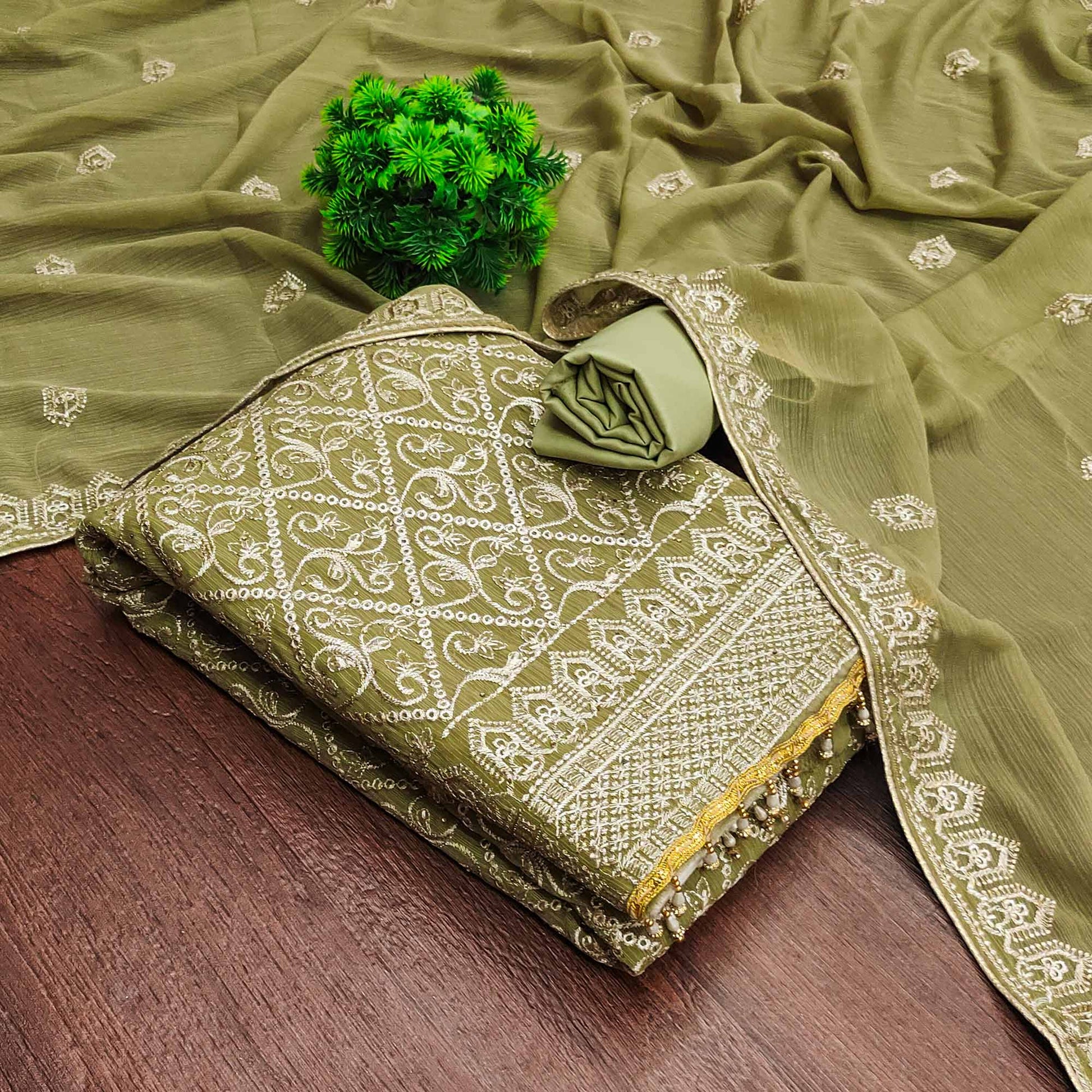 green-floral-embroidered-vichitra-silk-dress-material-3