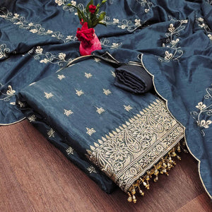 grey-embroidered-vichitra-silk-dress-material