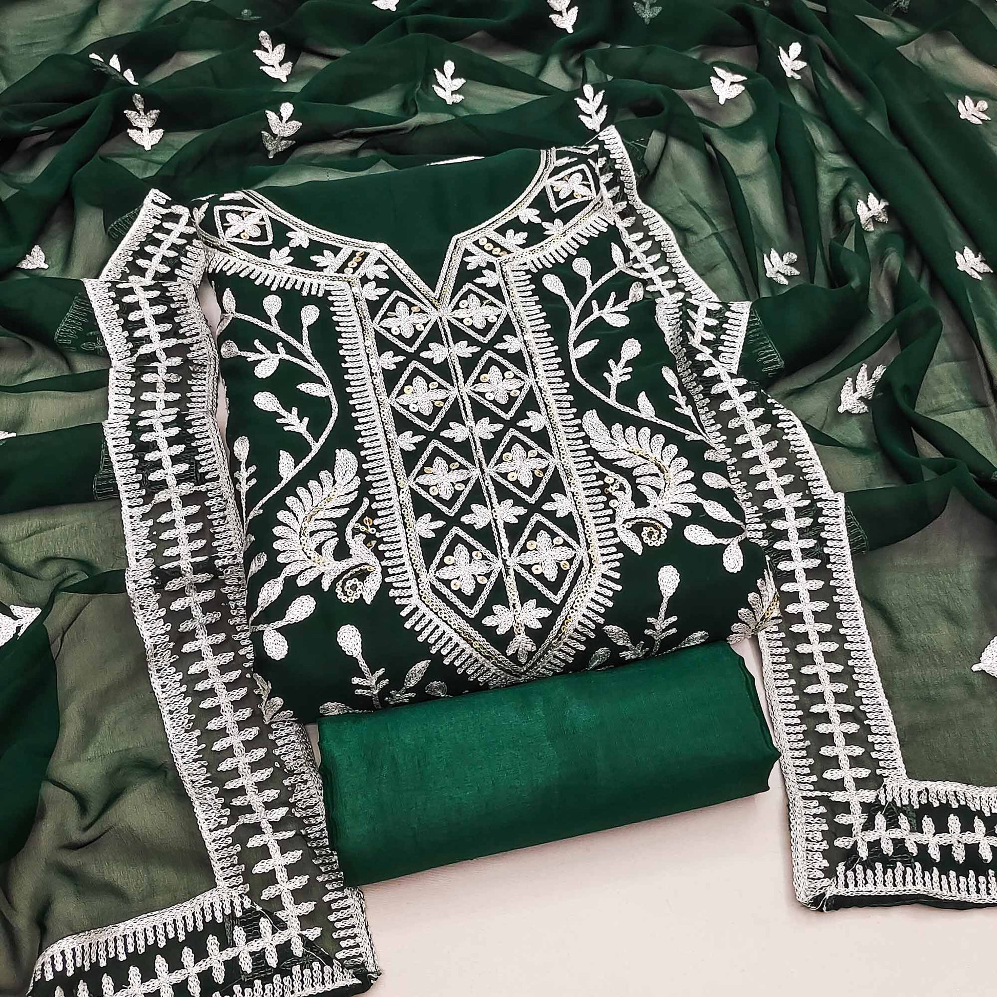 green-floral-sequins-embroidered-georgette-dress-material-4