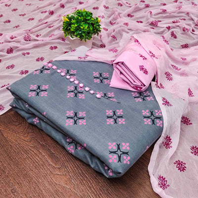 grey-pink-floral-printed-cotton-blend-dress-material