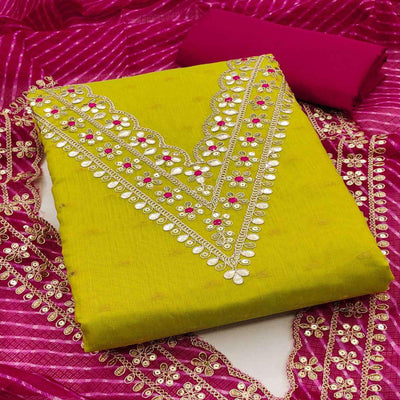 green-woven-with-sequins-embroidered-chanderi-dress-material